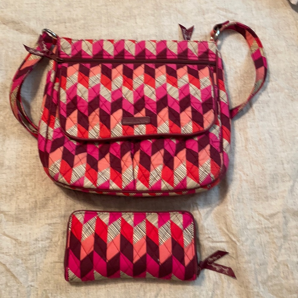 Vera Bradley Cross Body Purse with matching wallet
